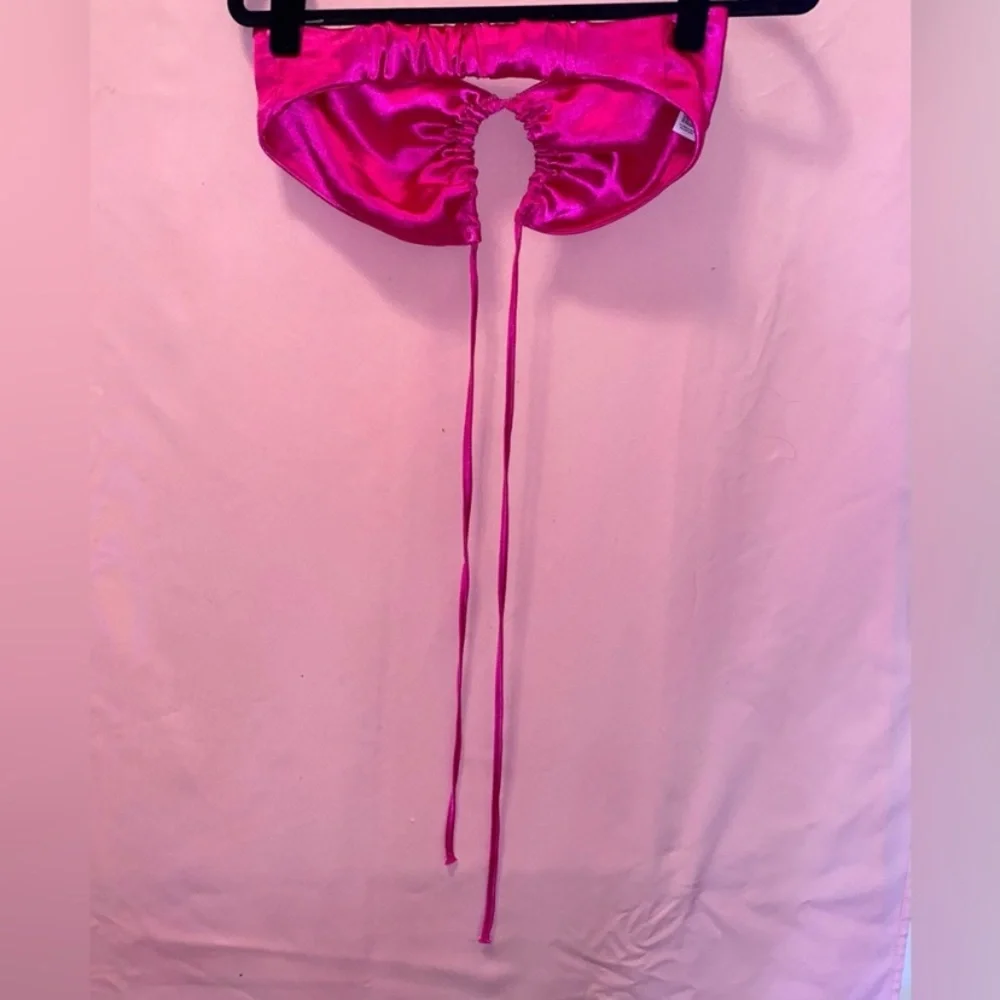 Top Shop Skirt Set Pink Fuchsia Halter Straples Hot Summer Island 6 Small/Medium - Picture 13 of 16